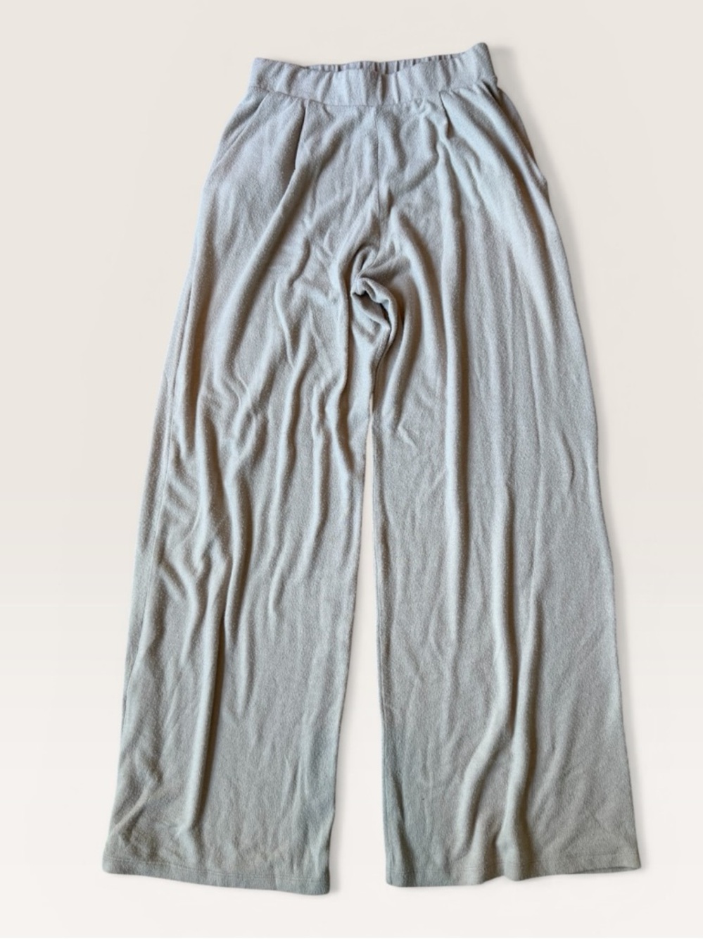 Leset Lauren Pleated Pocket Pant Almond Wide Leg High Rise S - Picture 3 of 4